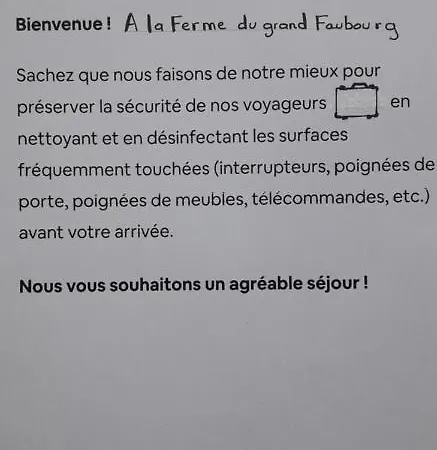 Couette-café La Ferme Du Grand Faubourg 3*